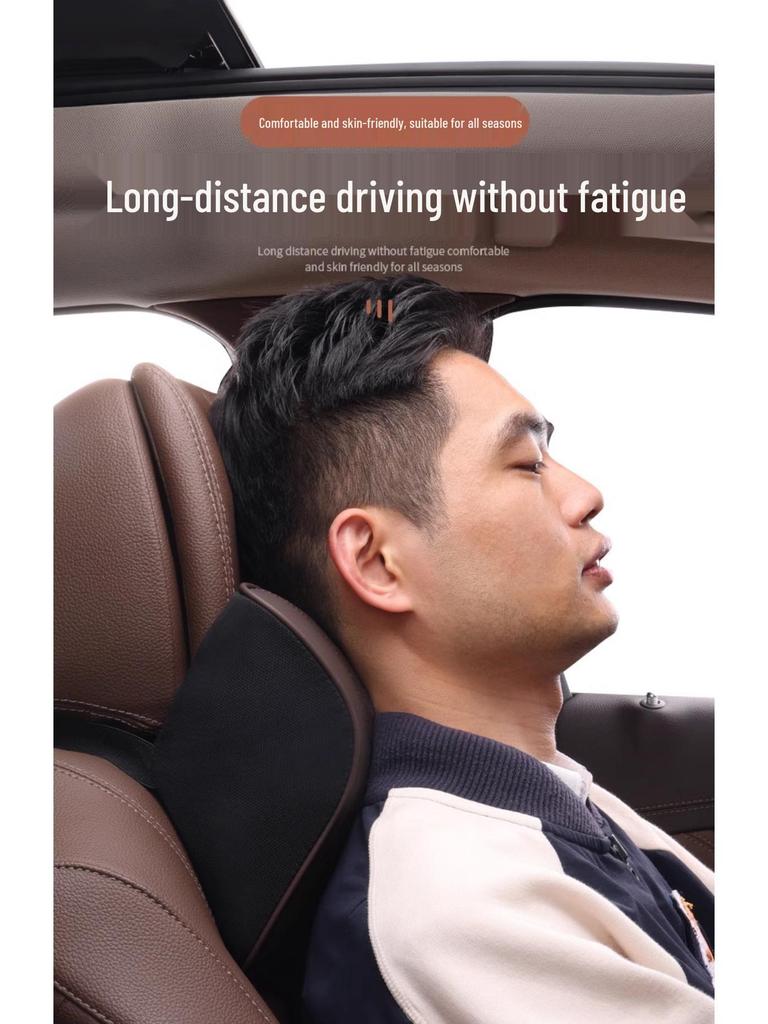 Genuine Leather Headrest & Lumbar Support for Toyota Crown Land Cruiser - Comfortable Neck Support & Decorative Accessory