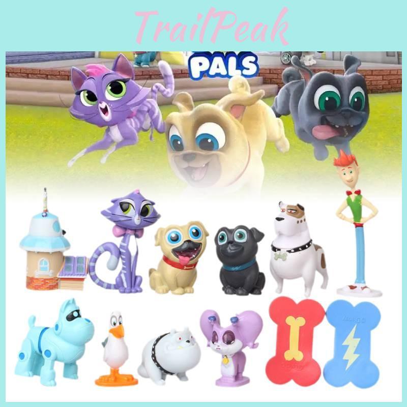 Puppy Pals Dog Figurine Cartoon Animals Cake Ornament 12pcs Xmas Decorate Gift