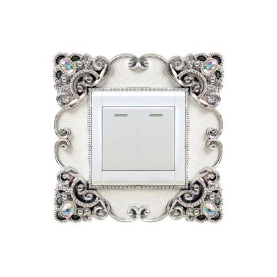 Switch Sticker European Wall-mounted Outlet Style Punch Free Plastic Cover Wall Decal for Home