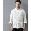 Mens Traditional Chinese Style Cotton Linen Tang Suit Shirt