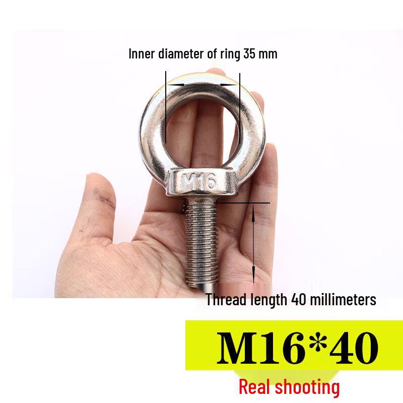 Ledway 304 Stainless Steel Extended Welding Eye Bolt