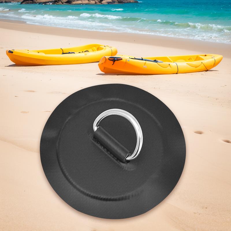 8cm D-Ring Patch Stand Up Paddle Ring Patch Seawater Resistant SUP D-Ring Patch D-Ring PVC Patch for Surfboard Paddle