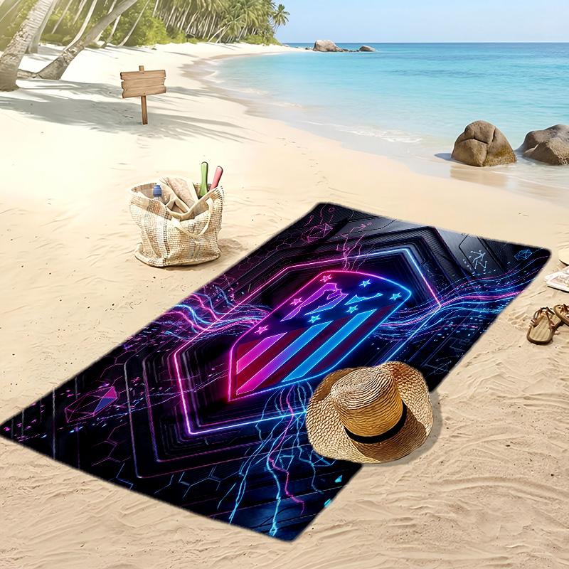 Atletico Madrid Printed Beach Towel Quick Dry Soft TowelPortable Large Rectangular Beach Blanket for Travel Swimming Pool