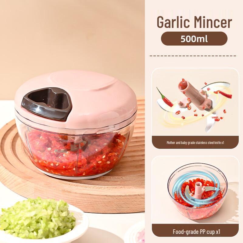 Abay Manual Food Chopper & Garlic Press