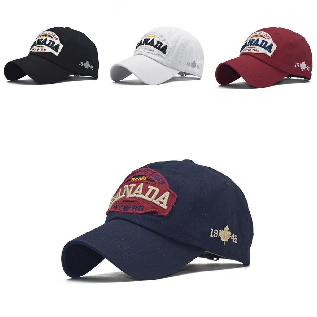 Canadian Letter Baseball Cap Unisex Cotton Duck Tongue Cap Embroidered Logo Sunshade Breathable Warm