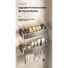 Space Aluminum Bathroom Shelf Self Adhesive Wall Mount Shower Rack No Drill Shampoo Hanger Bath Room Makeup Basket Storage Caddy