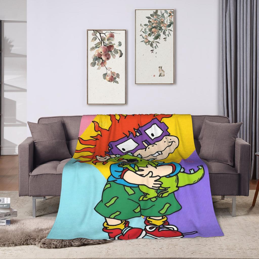 Decorative Rugrats Chuckie Finster  Bedding Throws  Flannel Bedspread For Couch Chair Sofa Bed Street Trend Sofa Bed Cover