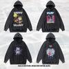 Heavy Terry Hooded Sweater Autumn And Winter Street Trendy Brand Hip Hop Retro Printing Fried Color Hoodie Men