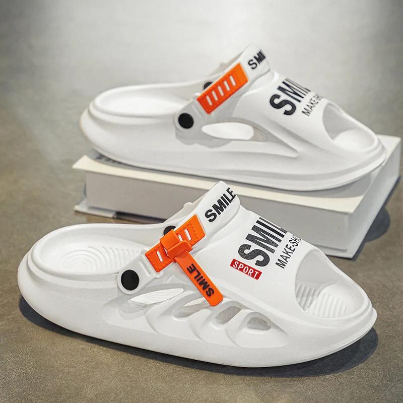 

Trend Spotting Men s Slippers 2025 Men Sandals Spring Casual Shoes Fashion Non-Slip Man Sneakers Wear-Resistant Rubber Soft Sole 39 синій