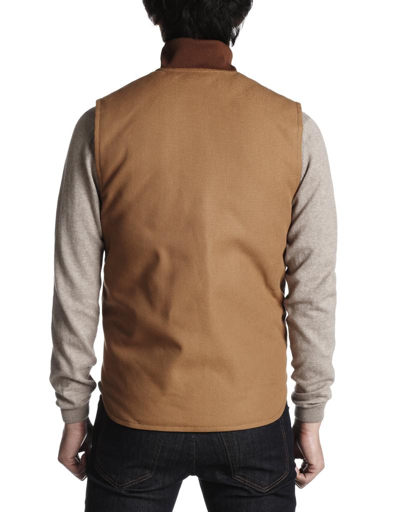V01 Duck Vest Lined Brown [Carhartt] Men's Arctic-Quilt M/Carhartt