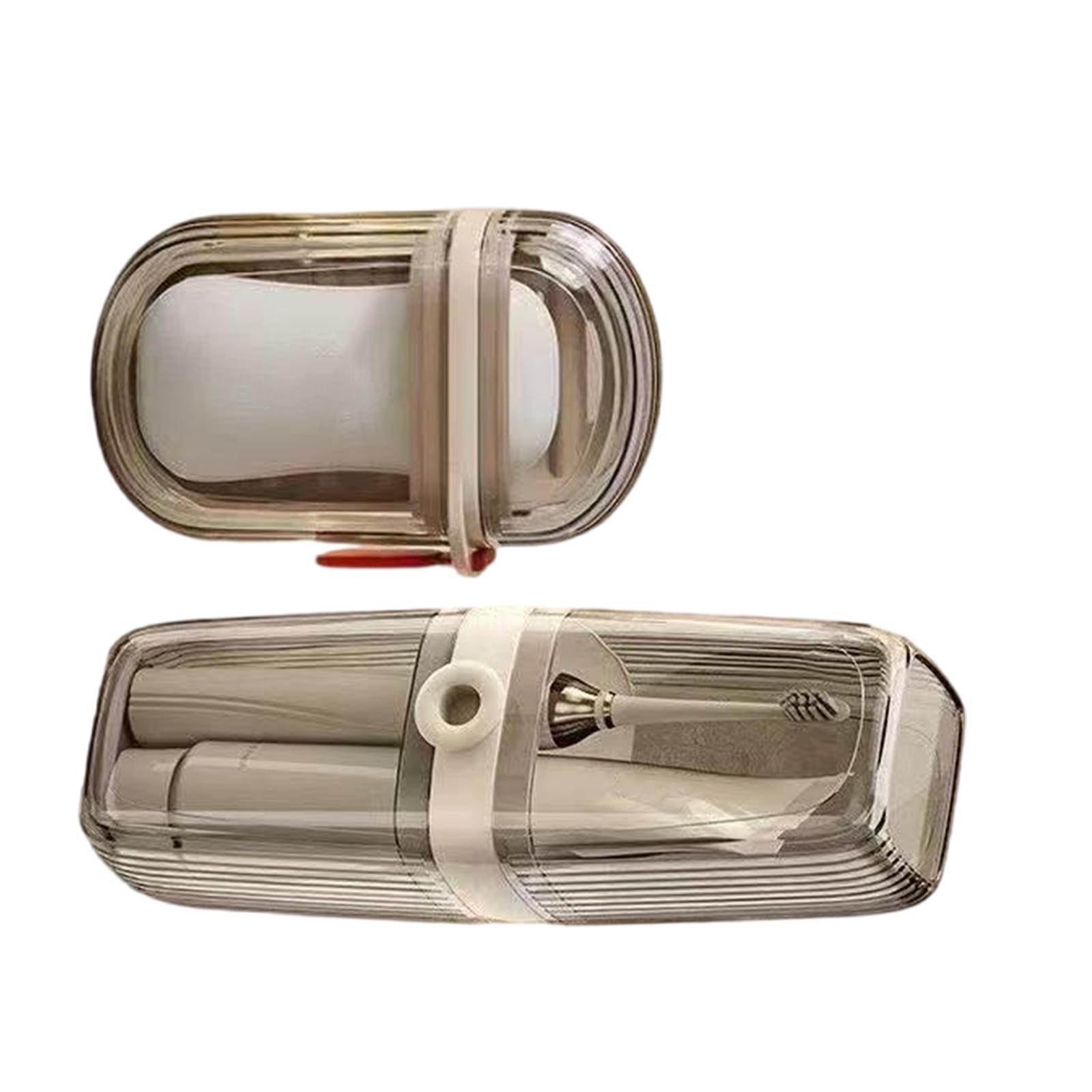 

Набор из 2 предметов: дорожный стаканчик-подставка для зубной щетки и контейнер для хранения мыла. Компактный дизайн для кемпинга, командировок, незаменимая вещь для ванной комнаты.