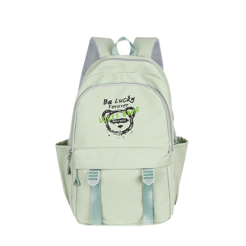 Schoolbag Bear Print Backpack For College Big Capacity Oxford Bag Gift Durable