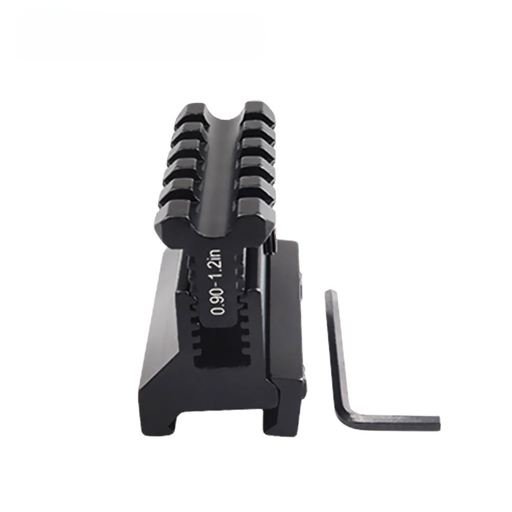 60mm Verstellbare Metall 5-Schlitz Höhenerhöhungsklammer, 21mm Picatinny/Weaver Schienenbasis