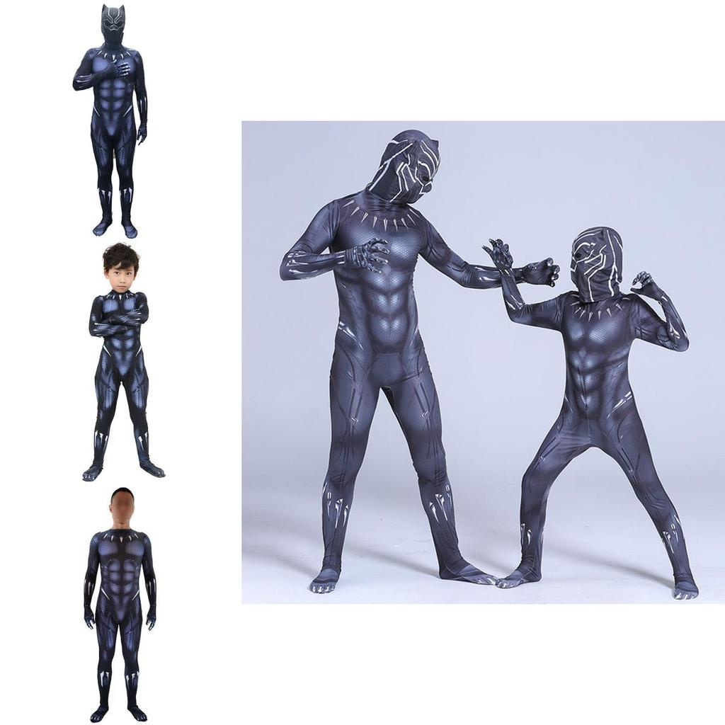 Salopetă Cosplay Supererou Pantera Neagră de Calitate Premium Pentru Adulți și Copii