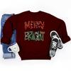 Christmas Merry And Bright Print Sweatshirts For Women