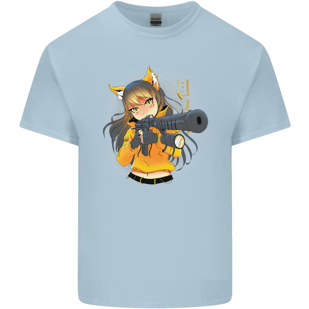 Anime Gun Girl Unisexs Light Cotton TShirt