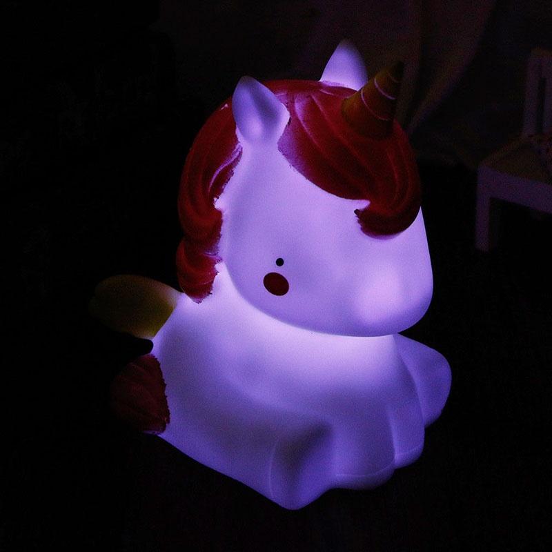 Cartoon Cute Arrival Unicorn Night Light Led Lamp For Baby Children Kid Room Toy