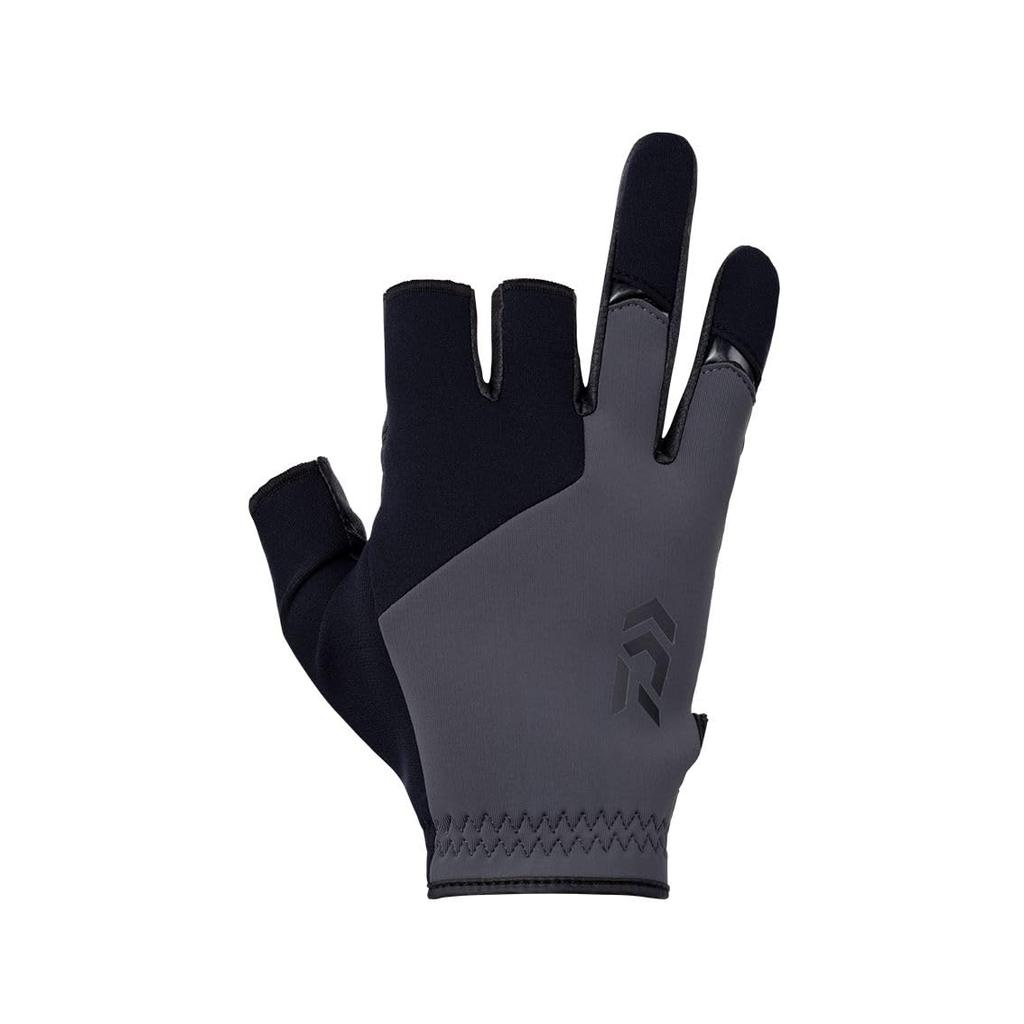 Daiwa Cold Weather Light Grip Size Fishing (DAIWA) Gloves, 3-Piece Cut, Gunmetal, L, DG-6223W,