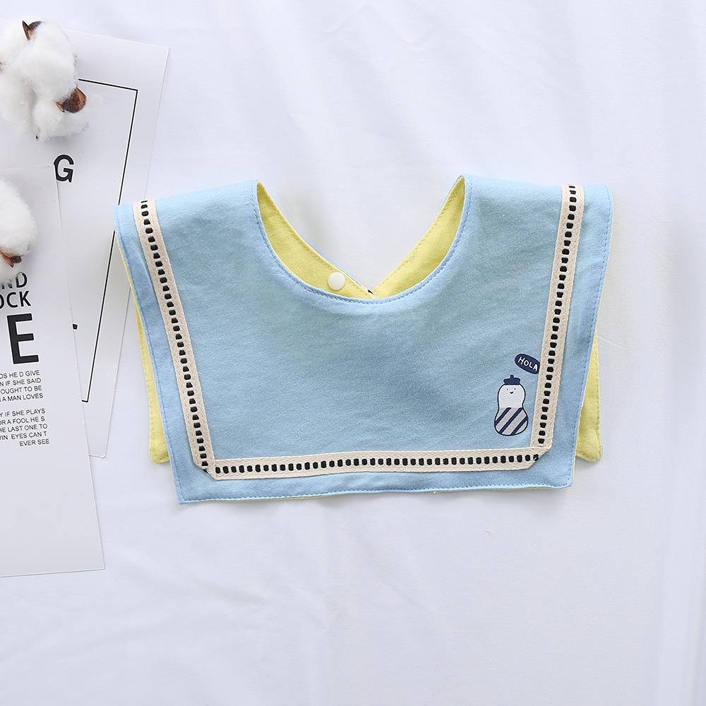 Korean-Style Cartoon Cotton Baby Bib – Waterproof, A-Class Saliva Towel