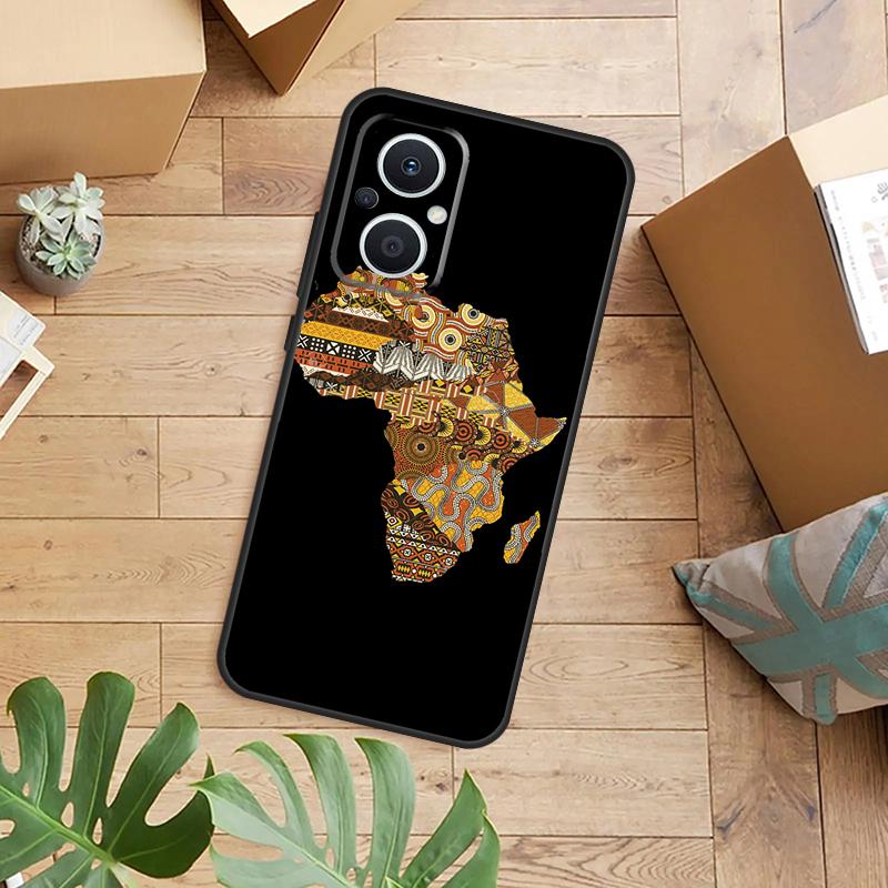 Africa Map Case For OPPO Reno 13F 14F 12F 10 11 12 13 14 Pro 8T 7 8 Lite OPPO Find X9 X6 X5 X8 Pro Cover