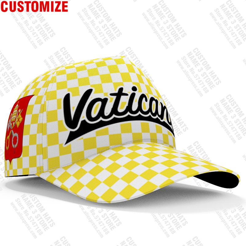 Vatican City State Baseball Cap Free 3D Custom Made Name Team Logo Va Hat Vat Country Travel Latin Nation Vaticano Flag Headgear