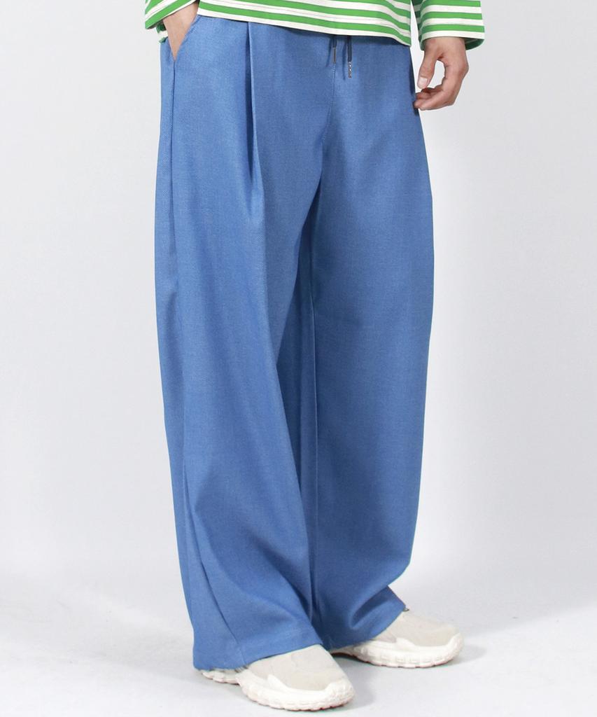 Deumakeu M Vintage Denim Wide Pants Blue