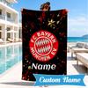 Personalisierbares Strandtuch FC Bayern München Wappen Kunst Mikrofaser Strandtuch, Leicht für Sommerreisen, Schwimmbad Fan Geburtstagsgeschenk