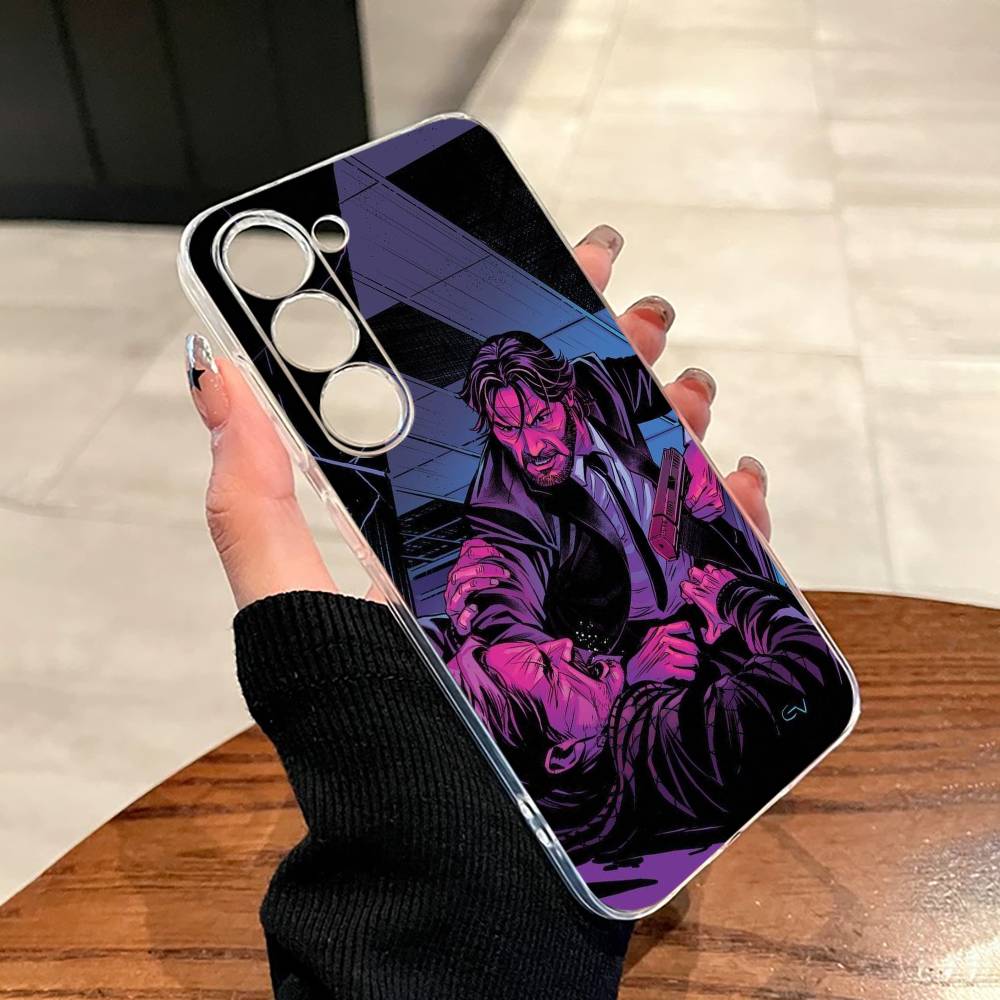 M-Movie Character J-John W-Wick  Phone Case For SamsungA10,12,20,21S,30,31,40,50,51,52,70,71 Transparent Cover Samsung a714g