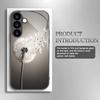 Dandelion pattern tempered glass phone case suitable for Samsung GalaxyS26 S25 S24 S23 S22 S20FE/Ultra/Plus anti drop back cover