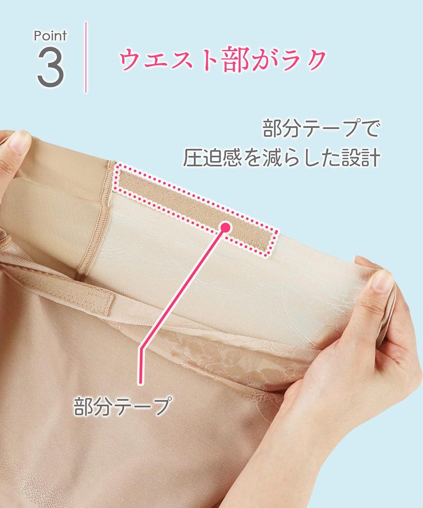 KQ5797 Inner Bottoms and Long Sizes BR and LL Wing/Wacoal Women's (2-Piece Set), Hip-Lifting, Stretchy, Lightweight, Length,