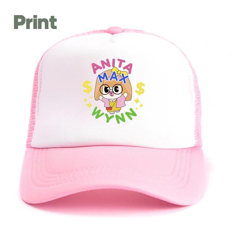 ANITA MAX WYNN Baseball Cap for Unisex Women Hip Hop Cartoon Print Mesh Hat Cute Trucker  Hat Casquette Gorras Bone