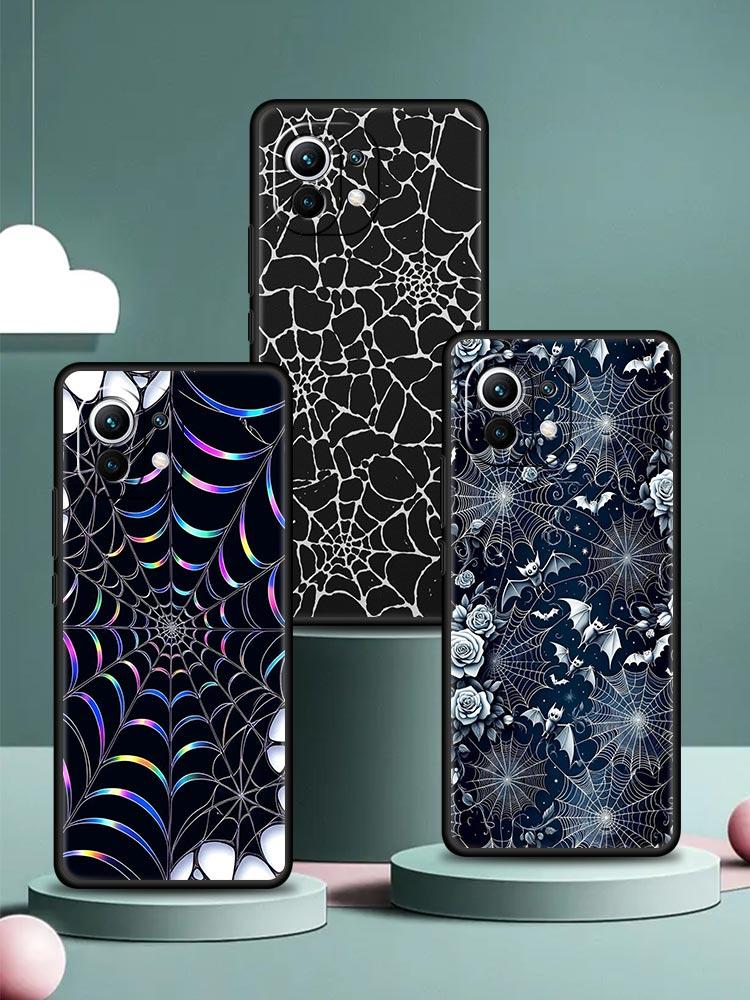 Spider Web Phone Case Cover for Xiaomi Mi 17 15 14 13 12 11 Ultra 15T 14T 13T 12T 11T Pro Lite 5G Soft TPU Shell Fundas Capa Bag