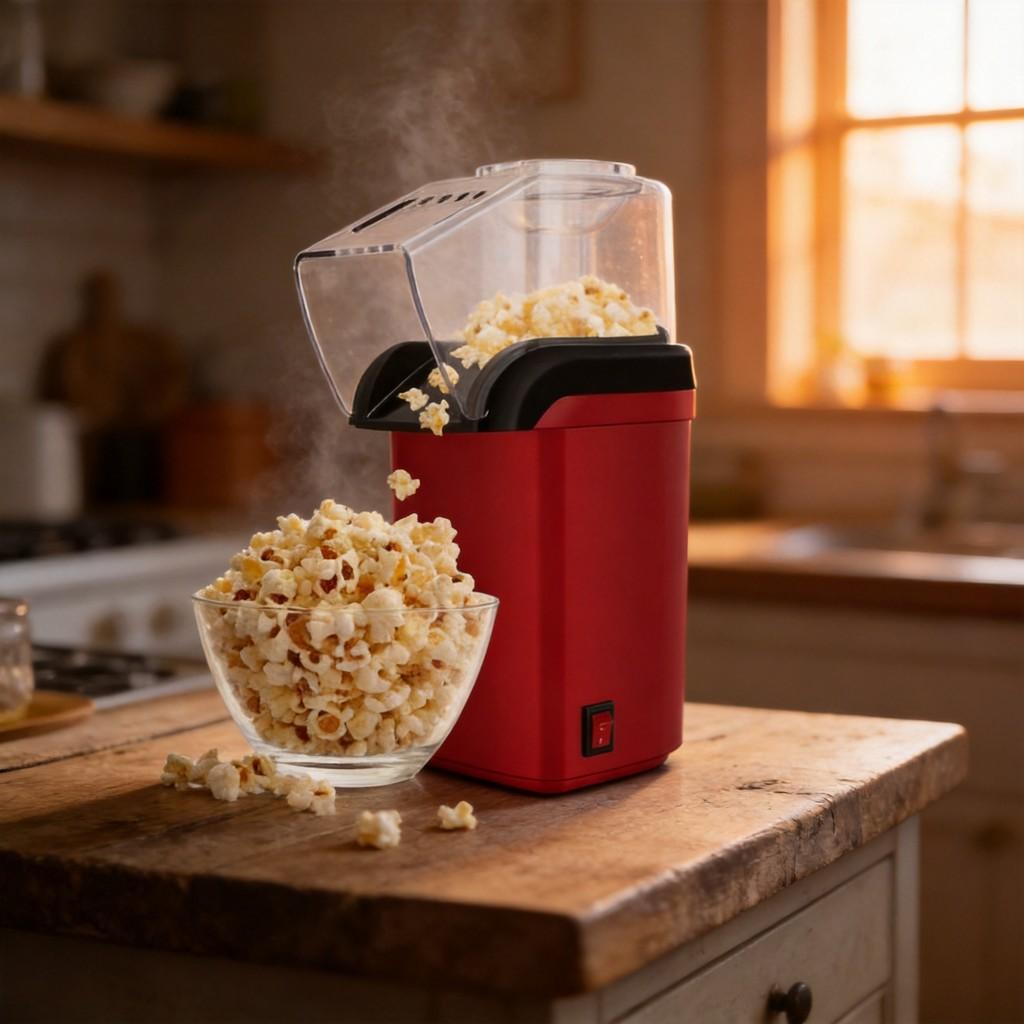 Home Use Electric Popcorn Maker With Hot Air Technology For Family Snack Days