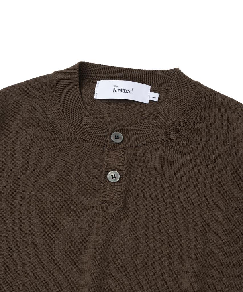 KNITTED Shellon Cooling Single Crop Knit_Henry Neck 5 Colors