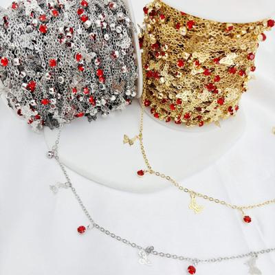 DIY Hollow Butterfly Zircon Chain Necklace & Bracelet with Ancient Style Tassel