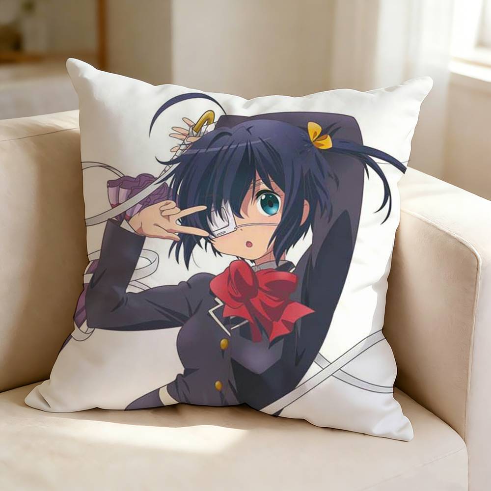 Anime CChuunibyou DDemo Koi ga Shitai Square DoubleSided printed Pillow Case Bedroom Bedside Pillow Sofa Cushion Cover