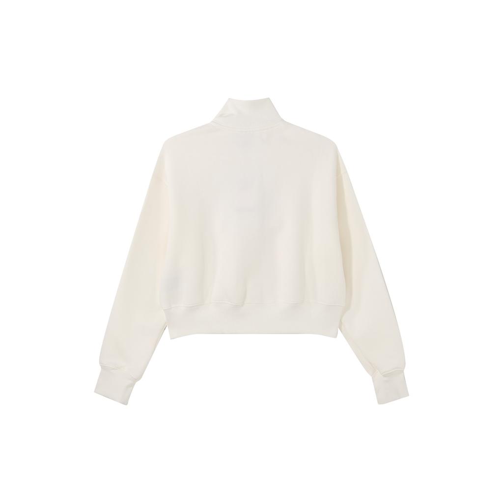 (WMNS) Nike Sportswear Phoenix Fleece 1/2-Zip Cropped Sweatshirt 'White' Women's DQ5768-133