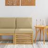 Outdoor Center Sofa Solid Acacia Wood White