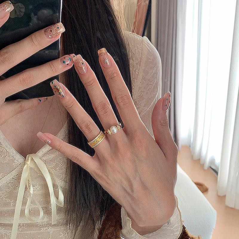 Classics Retro palace style light luxury pearl ring high quality elegant rings for women party wedding fine jewelry