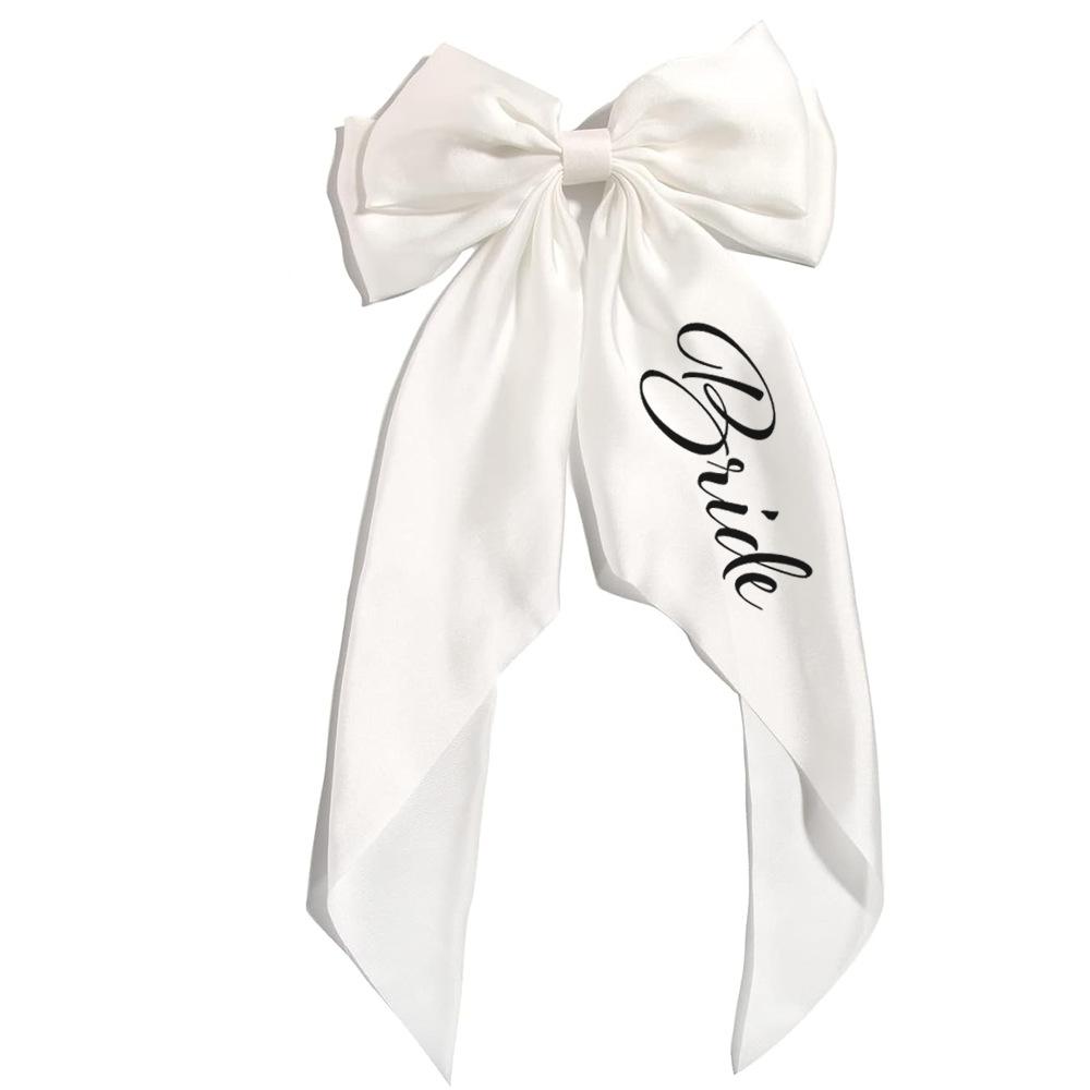 Bridal Decorations, White, Bow Tie, Headwear, Wedding Veil Accessories, Hair Accessories, Wedding Hair Clip