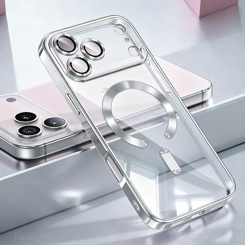 TPU Kameraschutz Für Magsafe Handyhülle Für iPhone 17 16 15 14 13 12 11 Pro Max Plus Air Transparente Hüllen Abdeckung funda