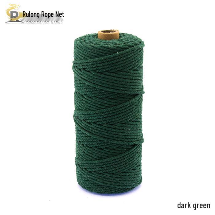 3mm Color Cotton Rope for DIY Handmade Tapestry, Weaving, and Drawstring Projects