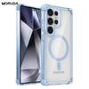 Luxury Transparent for Magsafe Case for Samsung Galaxy S26 Ultra S25 Plus S24 S23 FE S22 S21 Note 20 Wireless Charging Cover