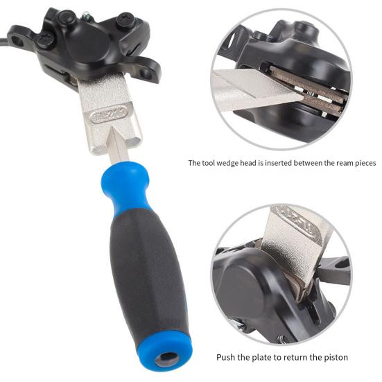 Hydraulic Brake Caliper Piston Press Ergonomic Long Handle Wedge Portable Road Mountain Bike Piston Wrench Repositioning Tool