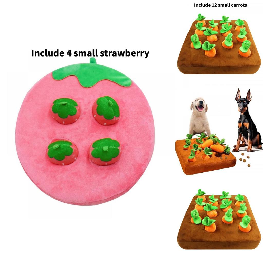 Soft Carrot Plush Toy For Early Education And Pet Chewing Play