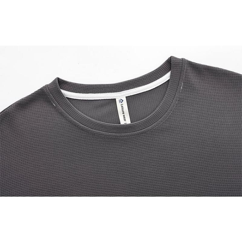 New Men Pajamas Spring Autumn Long-sleeved Sleepwear Winter Cotton Pullover Solid Color Round Neck Casual Homewear Suit