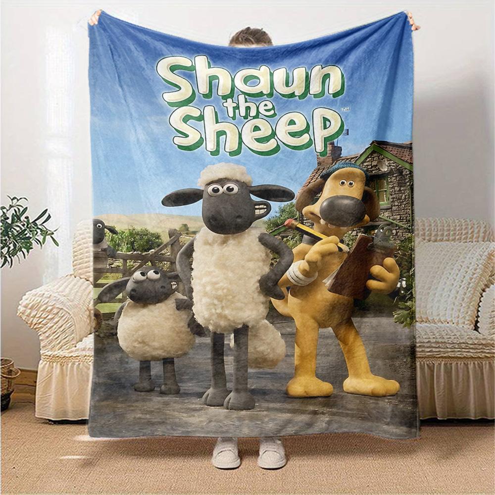 Sheep Adventure Village Flannel Blanket Super Soft Warm Cozy Blanket For Sofa Bed Office Travel Allseason Home Decor Gift