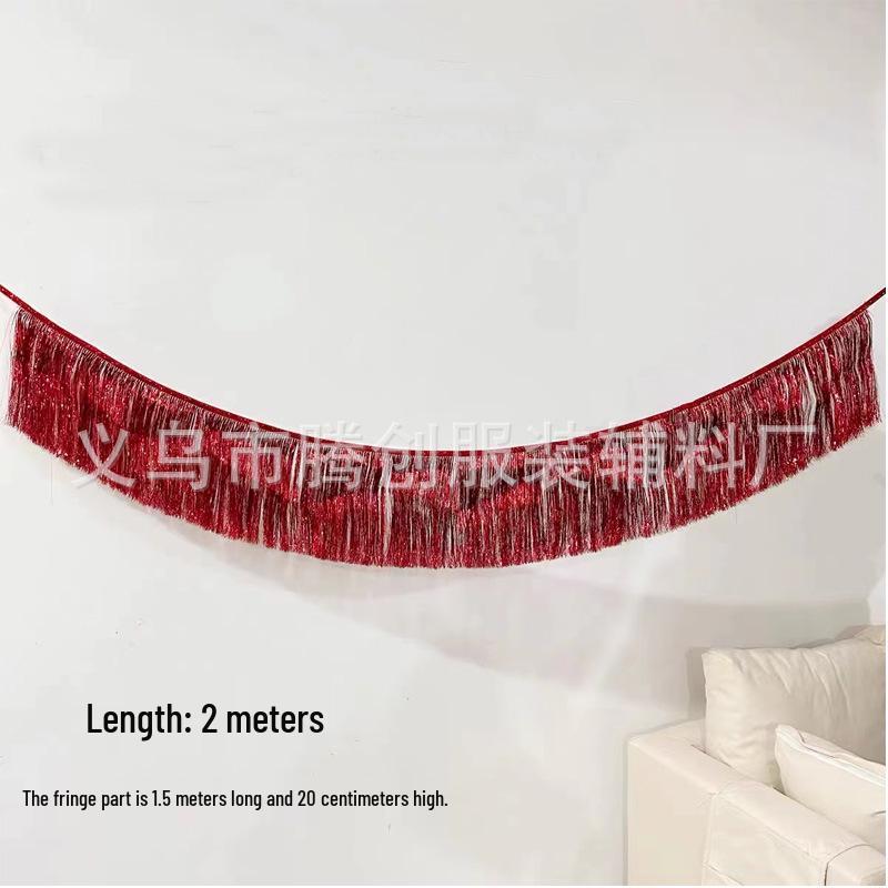 Party Glitter Silk Curtain Decoration for Wedding, Birthday, Chinese New Year - Gold/Silver