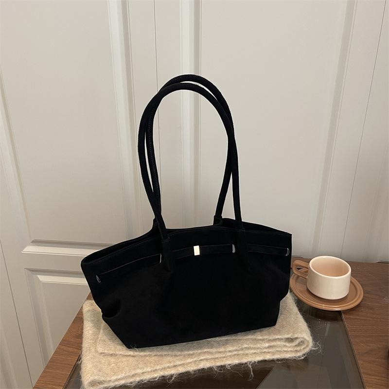 Large Capacity Matte Retro Handbag Women's Winter New Commuter Tote Bag Fashionable Versatile Shoulder Bag