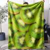 Kiwi Fruit Pattern Throw Soft Flannel AC Blanket Lightweight Summer Nap Throw Cozy  Blanket for Sofa Bed Travel Home